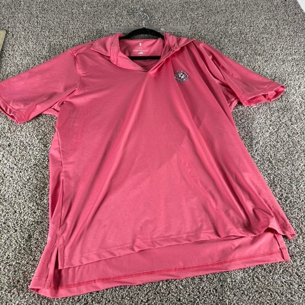Fairway & Greene Mens Pink Oakland Hills Country Club Golf Polo Shirt Size L